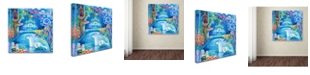Trademark Global Oxana Ziaka 'Bathing Of Unicorn' Canvas Art - 18" x 18" x 2"